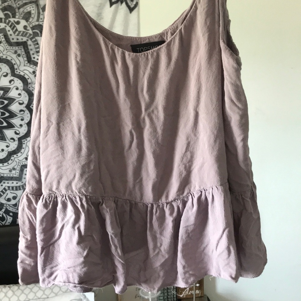 purple flowy crop top